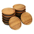 thumbnail image 1 of Unique Bargains Wide Mouth Mason Jar Lids Wooden Storage Canning Jar Lids Ball Jars Bamboo Wooden Lids (12 PCS), 1 of 7
