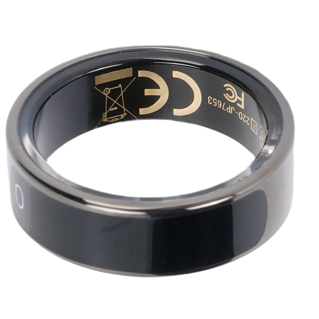 Smart Health Ring, Smart Ring Fitness Tracker Step Counting 50 Meter Waterproofing Multifunctional Display Screen for Sports Running Size 8 Inner Dia.: 18.2mm / 0.72in,