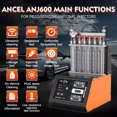 thumbnail image 2 of ANCEL ANJ600 6-Cylinder GDI Piezo Fuel Injector Cleaner, 110V Ultrasonic Cleaner Machine Tester Car Nozzle Ultrasonic Cleaning & Diagnostic Tester, 2 of 9