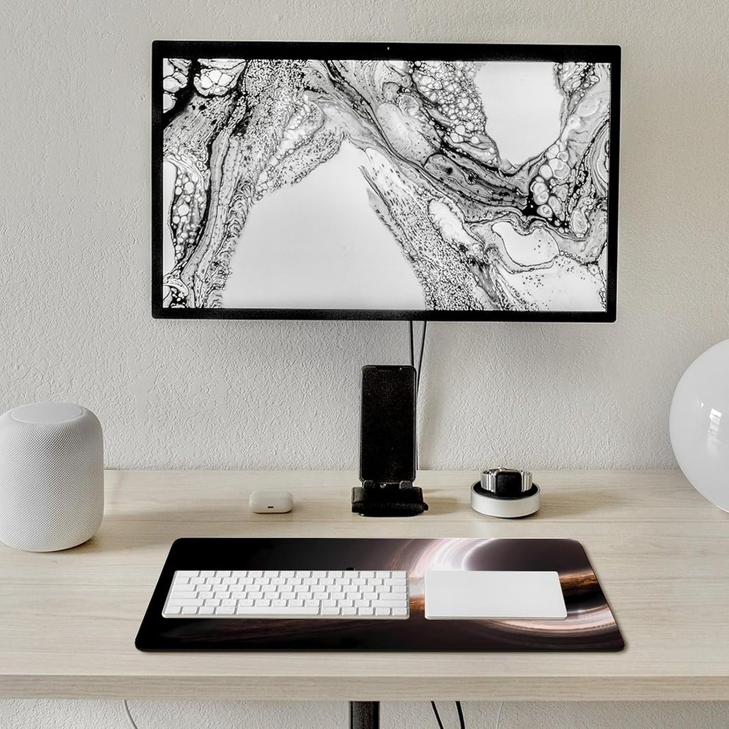 Interstellar Gargantua Black Hole Mouse Pad Large Extended Computer Full Desk Pad 23.6x11.8 inch Computer Mouse Mat Keyboard for Home Office Gaming
