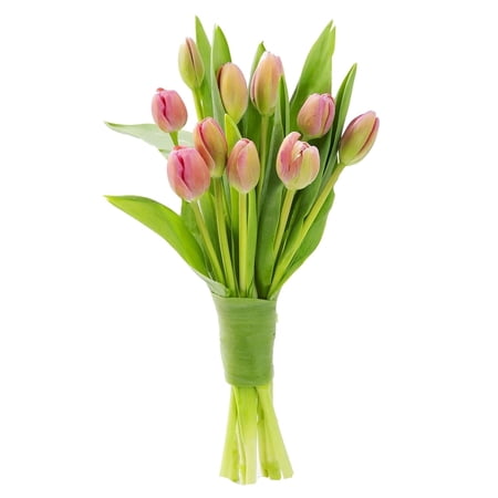 KaBloom 10 Pink Tulips Without Vase Gift for all occasions