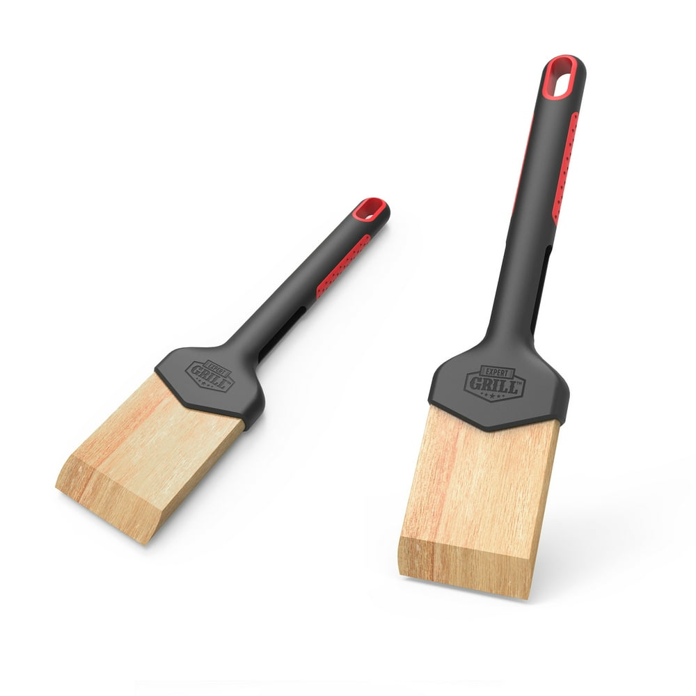 Expert Grill Wooden Scraper for Hot or Cold Grills, 14"
