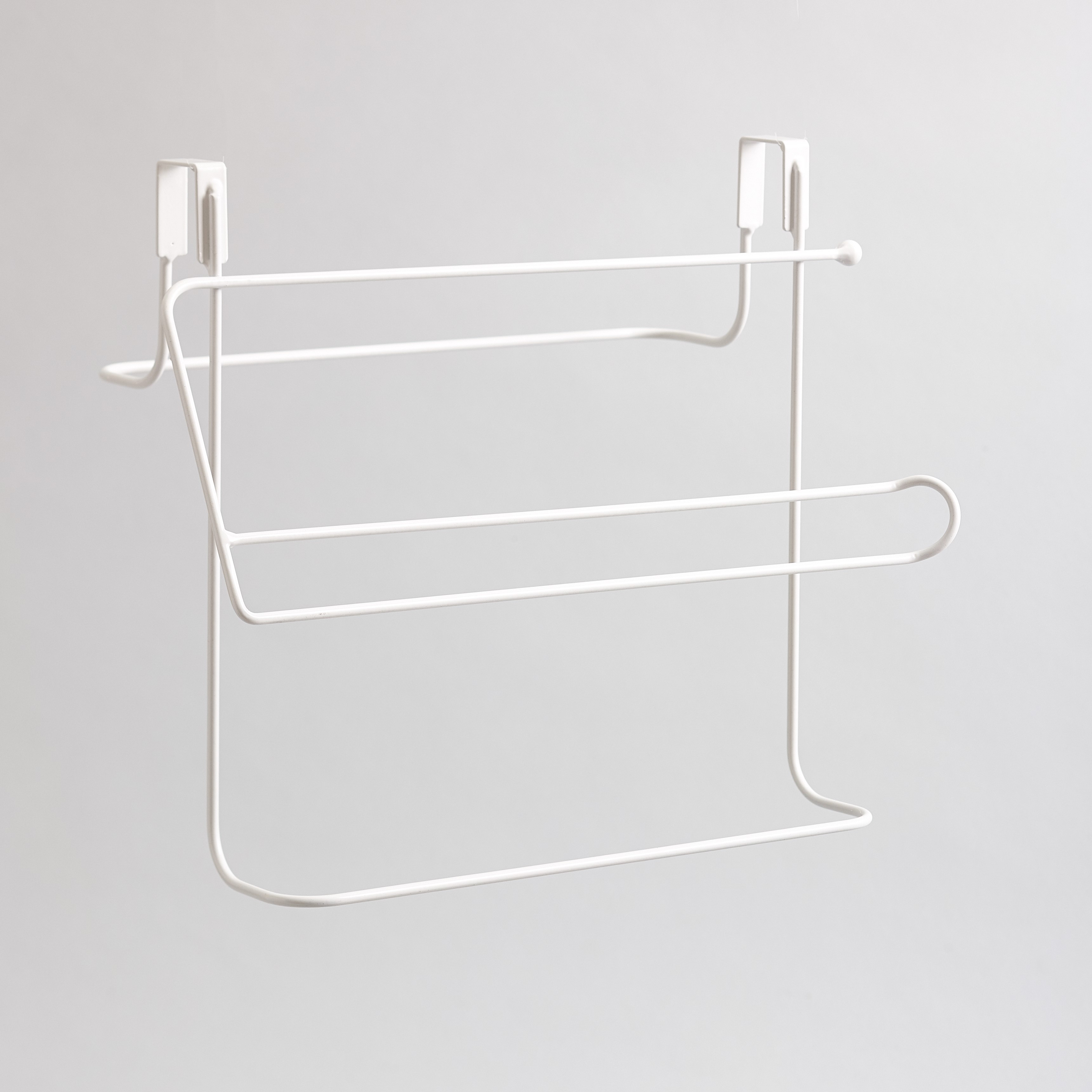 Over Door Dual Towel Bar for Towels and Cleaning Accessories