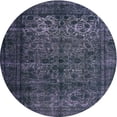 thumbnail image 1 of Ahgly Company Tapis d'Intérieur Lavables en Machine, Ronds, Contemporains, Bleu Ardoise Foncé, Ronds de 5 Pi, 1 of 7