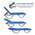 thumbnail image 3 of EasyGo Product Chaise Lounger – Aluminum Sun Lounge Chair – Adjustable Outdoor Patio Beach Porch Swing Pool-Five-Position Recliner-Lightweight All Weather, 2 Pack Blue, 3 of 6