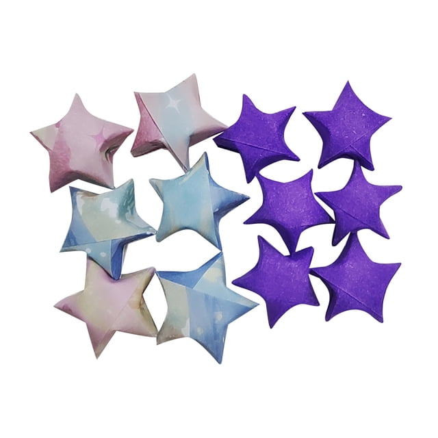 Fiudx Estrellas de Papel para Manualidades (100 Piezas), Estrellas Decorativas de Colores, Decoración Navideña, Regalos de Navidad, Materiales de Arte Creativo, Envoltura de Regalos (100 Piezas)