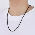thumbnail image 4 of Black Rope Chain for Men, Stainless Steel Necklace for Men and Women, Rope Chain18-28 Inches, 4 of 17