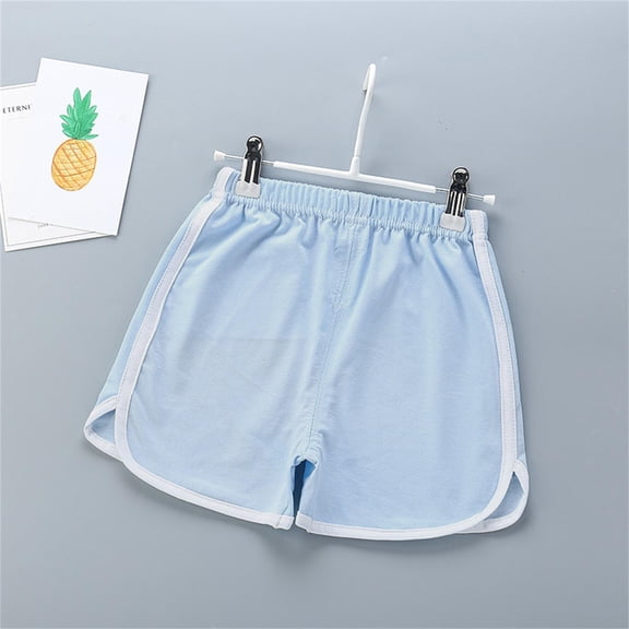 Summer Shorts Quick Dry Workout Sky Blue Shorts Elastic Girl Clothes 12-18 Months
