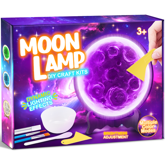 DIY Moon Lamp Craft Kit for Girl, Moon Night Light for Kids Adults, Gift Idea for Women Men Boys Girls, Craft Kits for Kids Adults