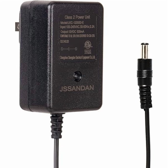 12V Charger for Kids Ride-on Car Toys, 12V 500mA Power Adapter, Universal for Electric Baby Carriages