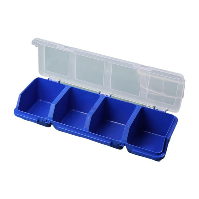 6Pcs Screw Organizers Storage Bins with Lids, Plastic Stackable Hardware Organizer Box for Garage Nails Tool Organizing