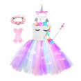 thumbnail image 1 of Vestido de tutú de unicornio brillante para niñas, vestidos de unicornios brillante para niños, vestido de princesa para fiesta de Halloween, ropa para niños, 1 of 4