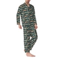 thumbnail image 2 of Fotbe UAE Travel1 1 Pijama de Hombre con Estampado de Manga Larga, Conjunto de 2 Piezas, Ropa de Dormir Suave y Cómoda con Bolsillos-XX-Large, 2 of 7