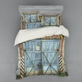 thumbnail image 2 of Ambesonne Colorful Bedding Set 3 Pcs, Aged Wooden Factory, Twin XL, Multicolor, 2 of 3