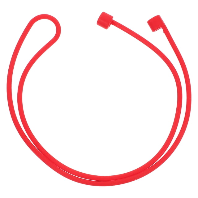 Miangastore 1Set Red Silicone Earphone Lanyard for Anti Loss Rope Design 20.5x0.3x0.3in