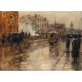 thumbnail image 3 of Hassam, Childe 24x19 Black Modern Framed Museum Art Print Titled - Rainy Day-Boston, 3 of 5