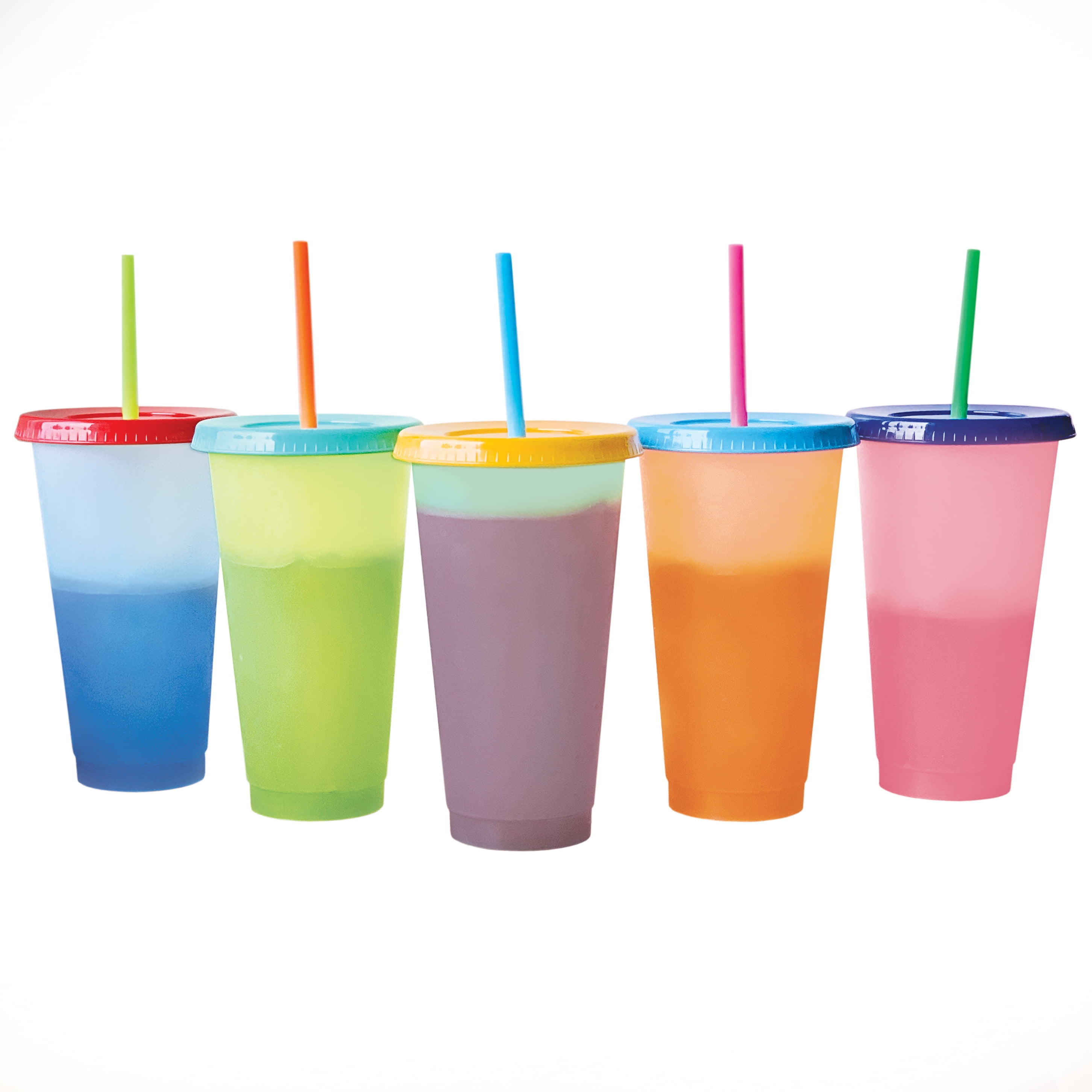 Custom Starbucks ~ Color Changing Cup ~ Reusable 24 oz Cup with Lid and Color Changing Straw