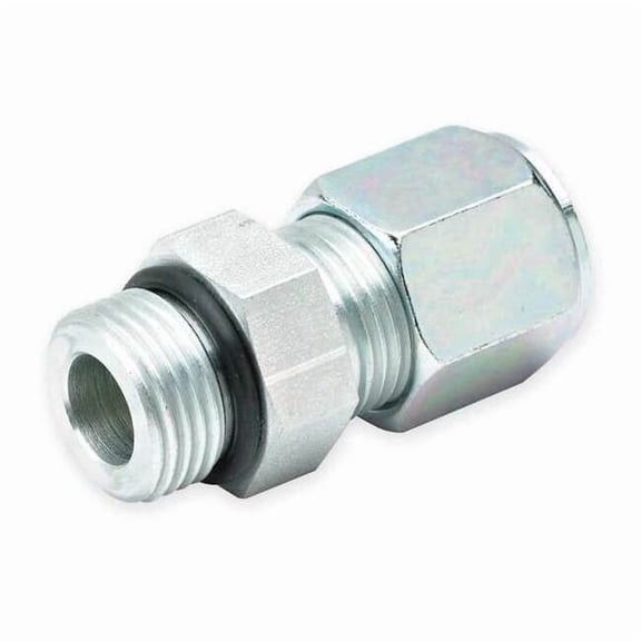 Parker 3/8" Compression x Male SAE-ORB 316 SS Straight Connector 6 F5BU-SS