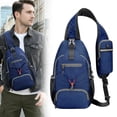 thumbnail image 2 of Mens Sling Bag Crossbody Shoulder Backpack Lightweight for Travel Hiking Cycling and Outdoor Adventures, 2 of 9