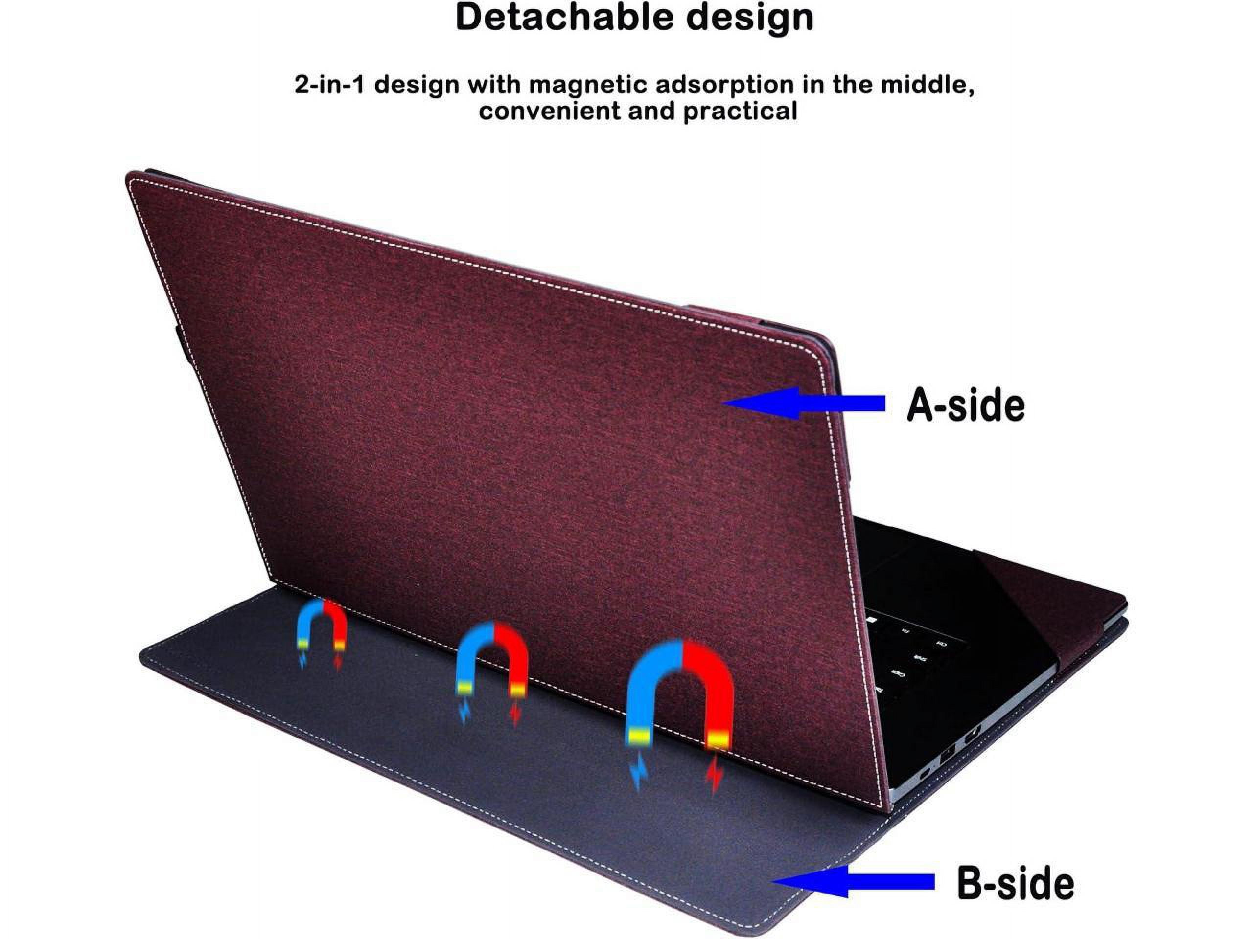 Case Cover for 14 inch HP Laptop 14-ep 14t-ep 14z-em 14-em & Hp Pavilion Laptop 14-dv 14-ec 14z-ec, PU Leather Notebook PC Sleeve Protective Bag Accessory