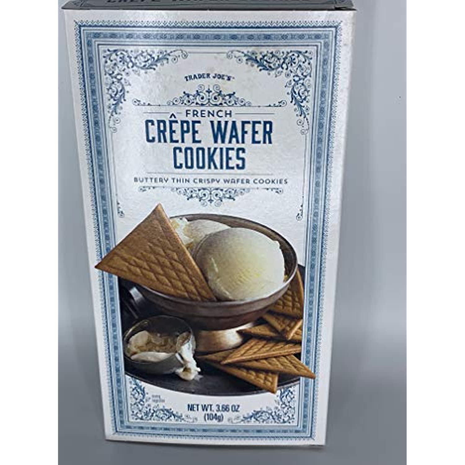 TJ French Crepe Wafer Cookies Buttery Thin Crispy Wafer Cookies