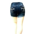 thumbnail image 5 of GIVE ME FIVE Women's PLUS SIZE Blue Denim stretch shorts, 5 of 5
