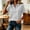Gray, variant on Women’s Fashion Casual Plaid Print Patchwork Sleeve Polo Neck Short Top for Daily Wear Work, S