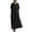 Black, variant on Women's Cowl Neck Short Sleeve Maxi Dress Solid Loose Flowy Long Dress For Spring Autumn Daily Commute Travel Family Gatherings