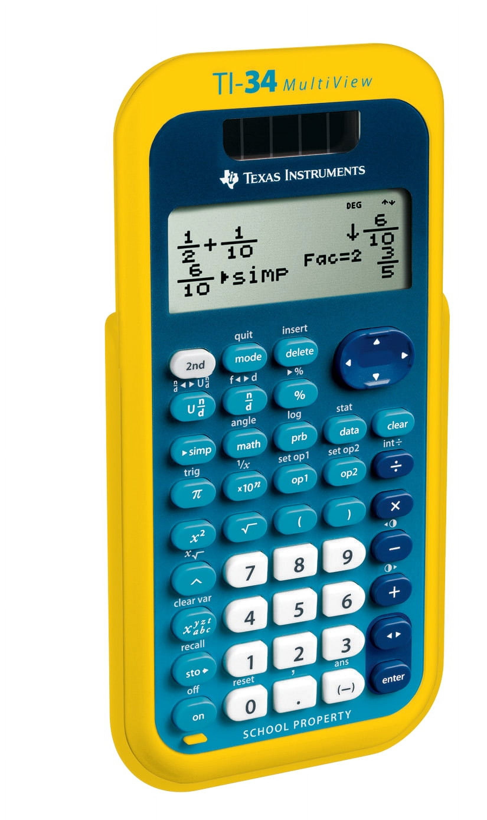 Texas Instruments TI-34 MultiView Scientific Calculator, Fraction