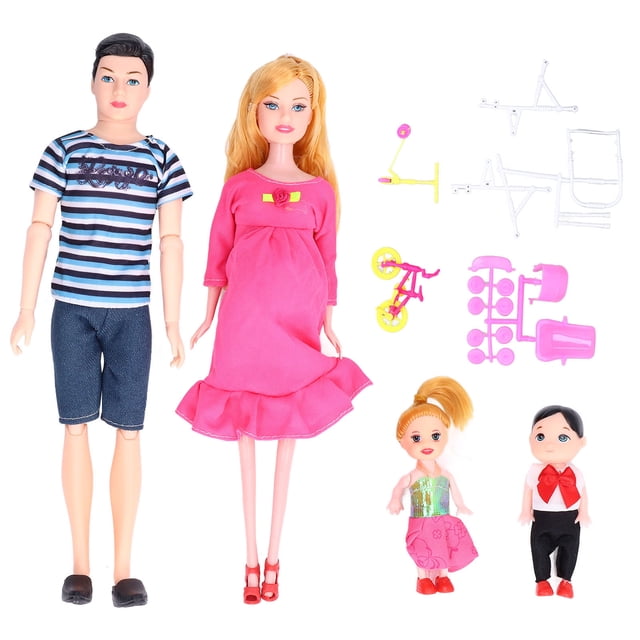 Juguetes para muñecas Juego de muñecas para mamá Embarazada Familiar de Personas de 5 Piezas NikouMX Muñeca Familiar