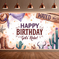 thumbnail image 6 of Western Theme Happy Birthday Banner Girls Rodeo Birthday Decoration Floral Design for Kids Party Outdoor Event Celebration, 6 of 6