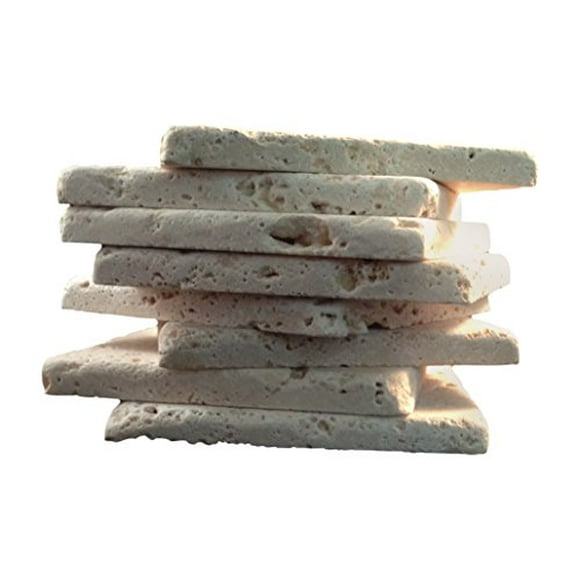 Coaster Tile-tumbled Travertine Porous Craft Tile in Ivory Color -4x4 in (8 Pieces)
