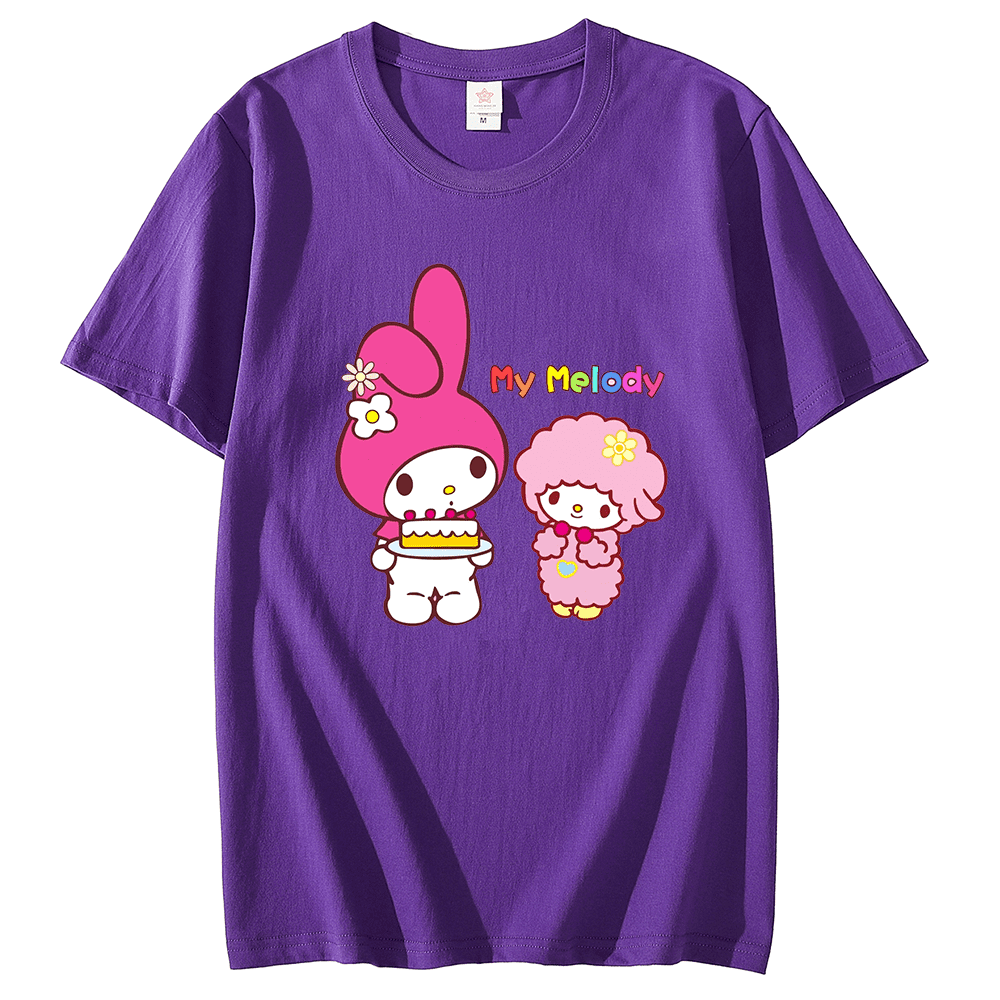 Sanrio Kawaii My Melody Printed T-shirt Street Sports