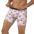 thumbnail image 3 of Salouo Cute Kawaii Panda Pattern Men's Boxer Briefs, Soft & Breathable Underwear Elastic Waistband Briefs for Men,1-Pack, 3 of 7