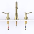 thumbnail image 6 of Hefilesy 2-Handle 8 inch Widespread Bathroom Sink Brushed Gold Lavatory 3 Hole 360° Swivel Vanity Sink Basin Faucets 3007B-NA, 6 of 6