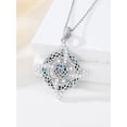 thumbnail image 2 of CACA LADY Witches Knot Necklace 925 Sterling Silver Vintage Celtic Witch Knot Abalone Shell Pendant Necklace Witchy Irish Jewelry Nudo de Bruja Birthday Gifts for Women Men, 2 of 6