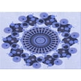 thumbnail image 1 of Ahgly Company Indoor Rectangle Patterned Deep Periwinkle Purple Area Rugs, 2' x 5', 1 of 6
