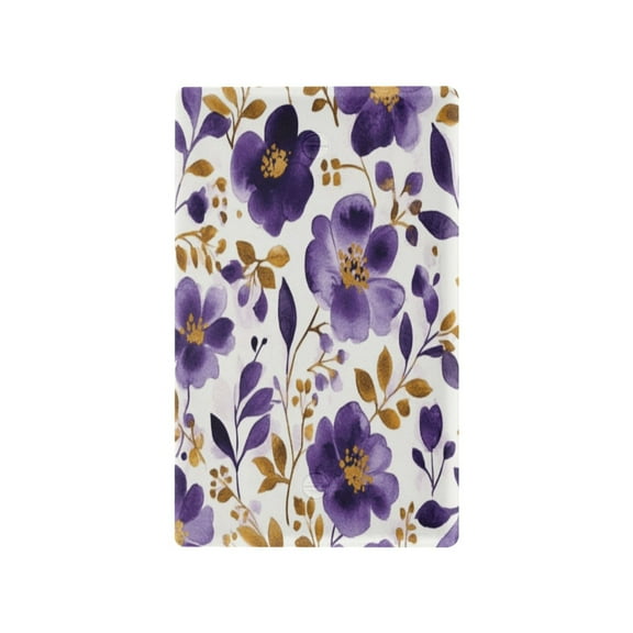 Purple and Gold Floral Light Switch Cover Switch Plate Outlet Cover Plug Cover for Electrical Outlet