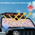 thumbnail image 5 of Uorisanigo Windshield Sun Shade for Jeep Wrangler, Pink Cow Print Car Sun Visor Shield Cover Compatible with Jeep Wrangler TJ JK JL 2/4 Door, Blocks UV Rays Front Window Sunshade, 5 of 7