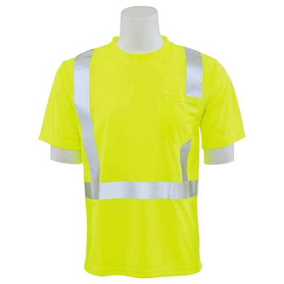 DAS COMPANIES Short Sleeve Shirts for Men ANSI Type R Class 2 High Visibility T-Shirt-Lime 3X