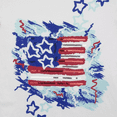 thumbnail image 3 of The Skyline Collection Sparkling Stars & Stripes Women's T-Shirt in White, Large, 3 of 4