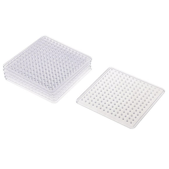 6Pcs Clear Pegboard fits 5mm Bead for DIY Children Craft Square