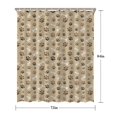 thumbnail image 5 of Brown Dog Paw Footprint Bone Shower Curtain 72"x84" ,Bathroom Decorative Shower Curtains Set with 12 Hooks,Modern Waterproof Washable Shower Curtain, 5 of 6