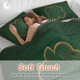 thumbnail image 4 of 3 Piece Saint Patrick's Day Duvet Cover Set Full Size,Microfiber Comforter/Quilt Cover with Corner Ties and 2 Pillowcases,Green Lucky Grass Vintage Abstract Art All Season Bedding with Zipper Closure, 4 of 8