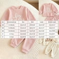 thumbnail image 4 of Karoyedx Outfit Sets for Kids Girls Toddler Baby Girl Fall Clothes Letter Embroidered Long Sleeve Sweatshirt and Pants Sets 2pcs Winter Outfits Pink Size,6-12 Months, 4 of 8