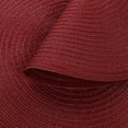 thumbnail image 3 of SHACOS Round Placemats Set of 6 for Dining Table 15 inch Round Braided Place Mats Washable Non Slip Kitchen Table Mats, Burgundy, 3 of 8