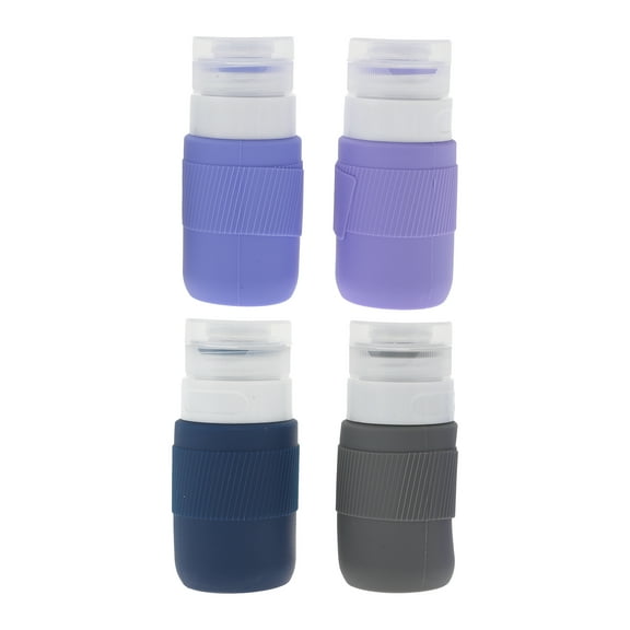 Unique Bargains 1 Set Portable Lotion Box for Travel Camping 60ml 2.03Oz Deep Purple Blue
