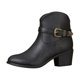 thumbnail image 1 of Amzcrzy Zapatos de mujer,Zapatos de mujer,Zapatillas de mujer, Zapatos de mujer, punta puntiaguda, color cálido, informal, retro, tacón bajo, costuras, cinturón, moda, botines hasta la mitad del tobi, 1 of 6