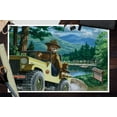thumbnail image 3 of Smokey Bear, Leaving in SUV, Vintage Poster (12x18 Wall Art Poster, Room Decor), 3 of 3
