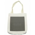 thumbnail image 1 of Abstract Tote Bag, Shapes Framed by Polka Dotted Square Forms Theme of Simplicity Print, Cloth Linen Reusable Bag for Shopping Books Beach and More, 16.5" X 14", Cream, by Ambesonne, 1 of 2